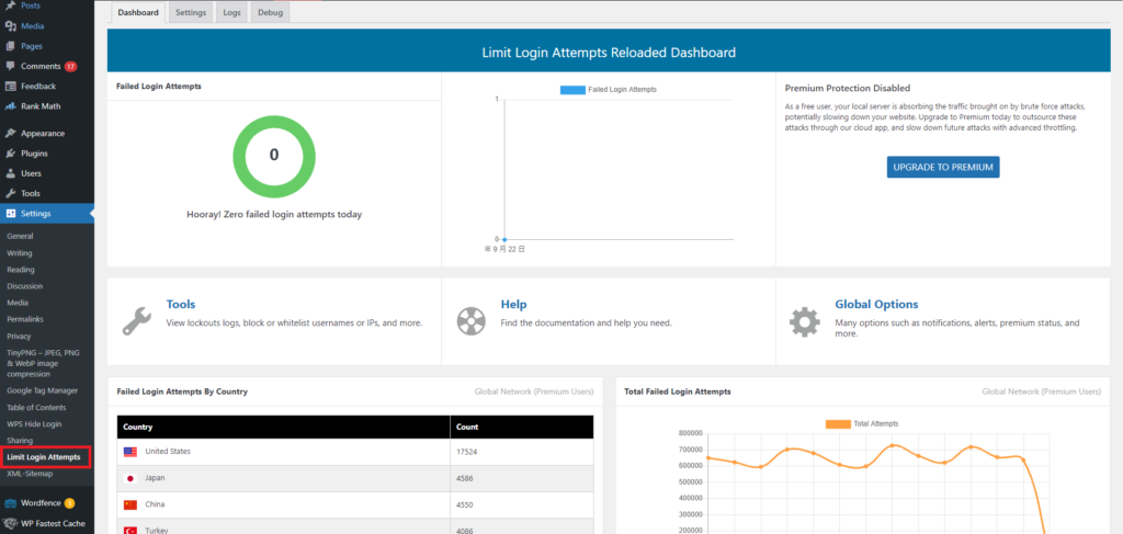 Limit Login Attempts console｜YuanJhen Blog