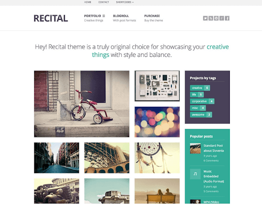 Recital WordPress theme for artists|YuanJhen blog