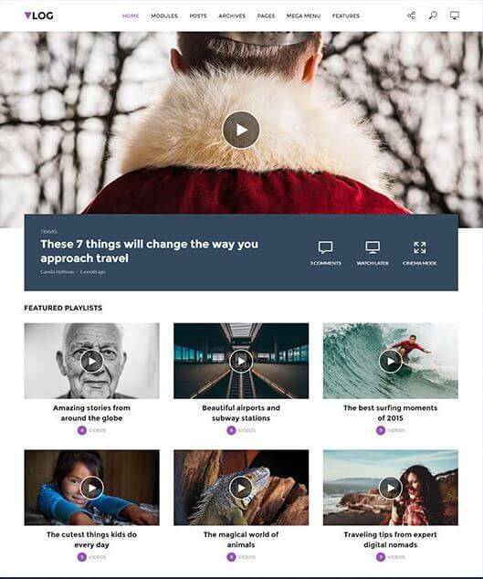 Vlog WordPress video theme|YuanJhen blog