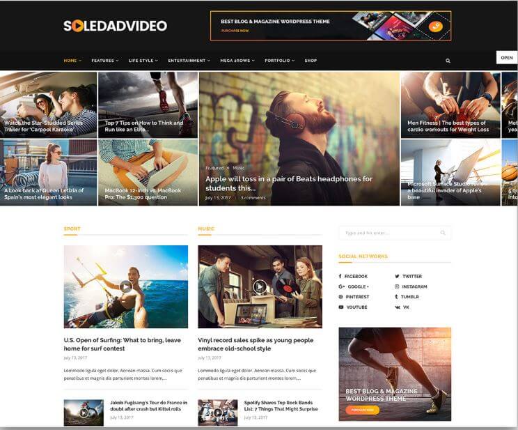 Soledad WordPress Video theme|YuanJhen blog