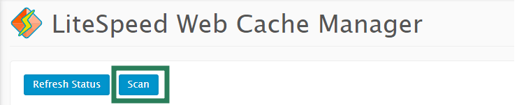 LiteSpeed Cache scan button|Yuan Jhen blog