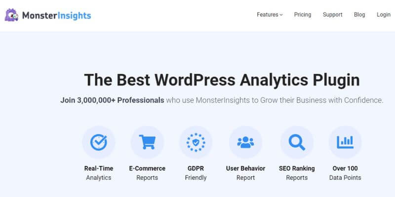 MonsterInsights WordPress landing page builder | YuanJhen blog